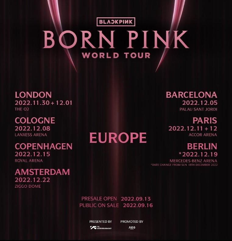 blackpink concert world tour schedule