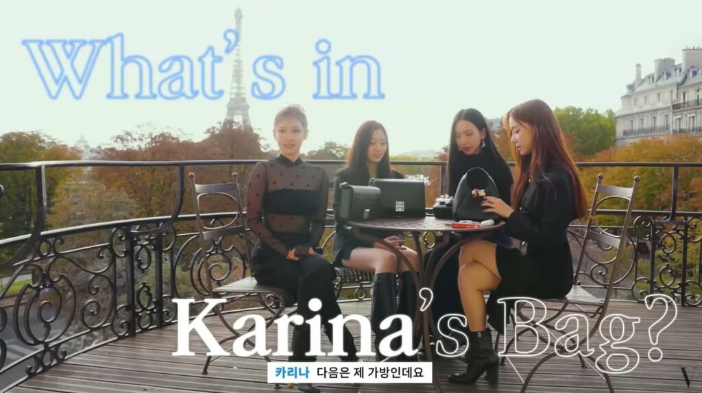 What's in Karina's Bag? in Vogue Korea