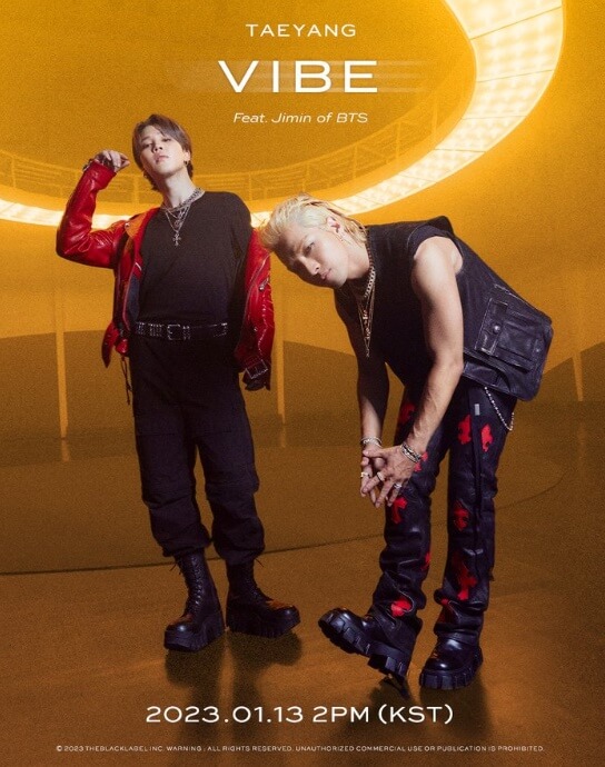 Taeyang and Jimin collaboration songs "VIBE"