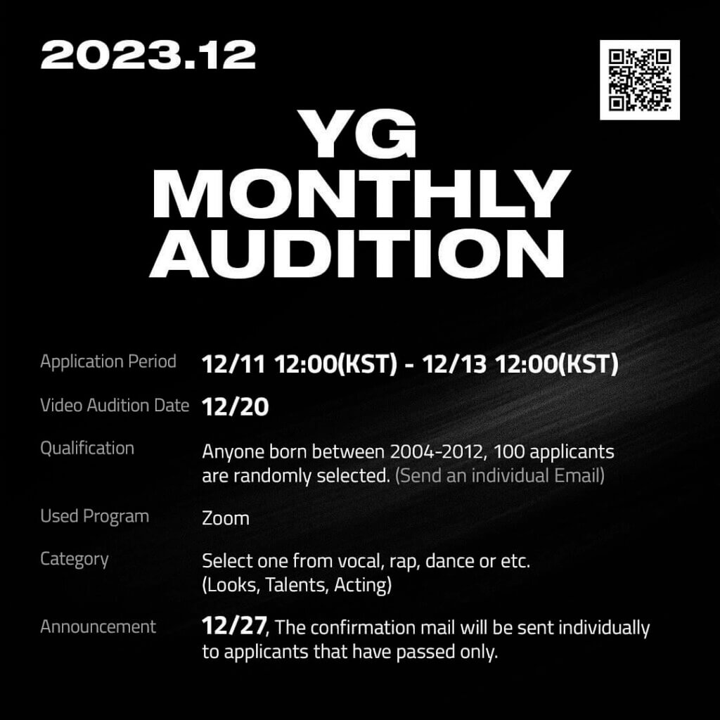 YG Monthly Audition
